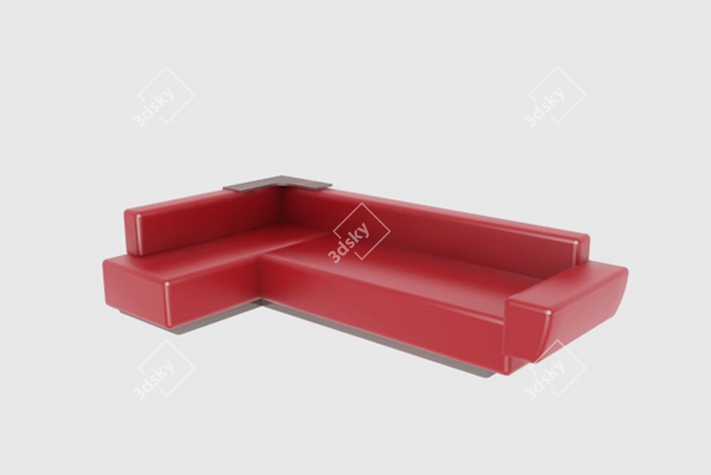 Title: Modular Corner Sofa 3D model image 1