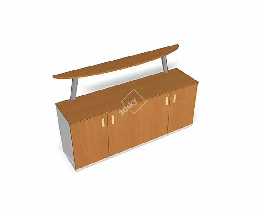 Versatile Storage Solution: Chest of Drawers 3D model image 1