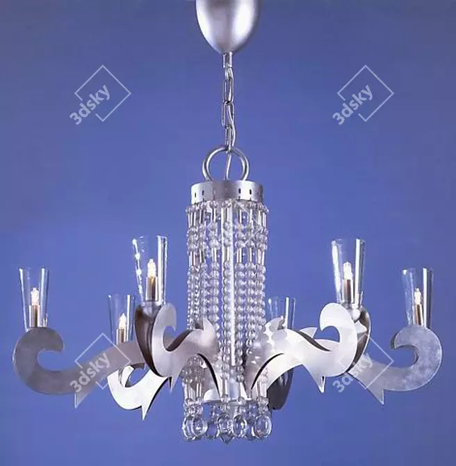 Elegant Crystal Chandelier 3D model image 1