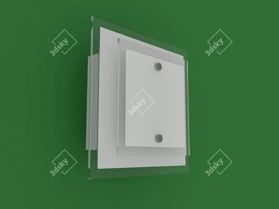 SquareWall Lamp 3D model image 1