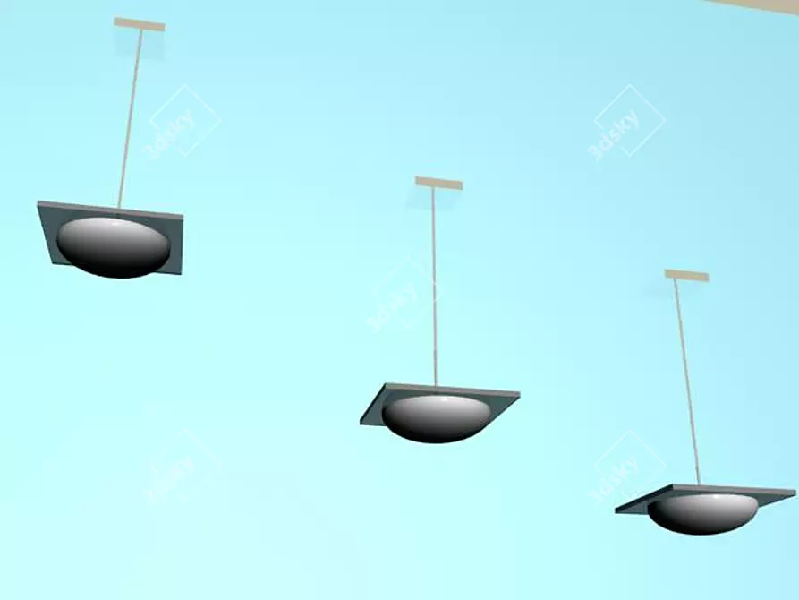 Italian-Made Custom Ceiling Lamp 3D model image 1