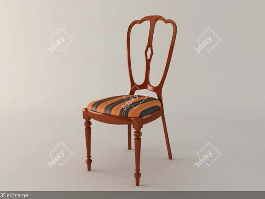 Title: Simplicity Styled Chair 3D model image 1