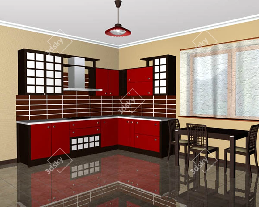 Winterberry Kitchen Set: Michel/Olsa 3D model image 1