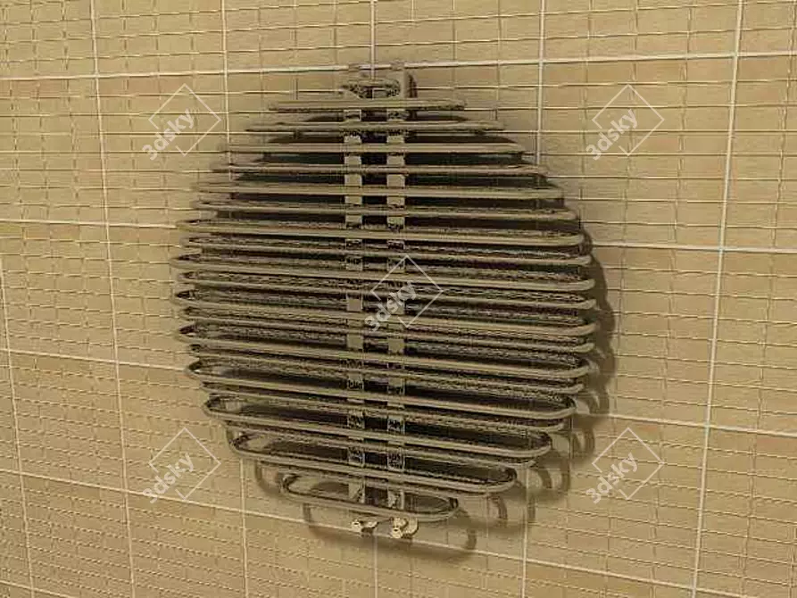 Modern Stainless Steel Towel Rail 3D model image 1