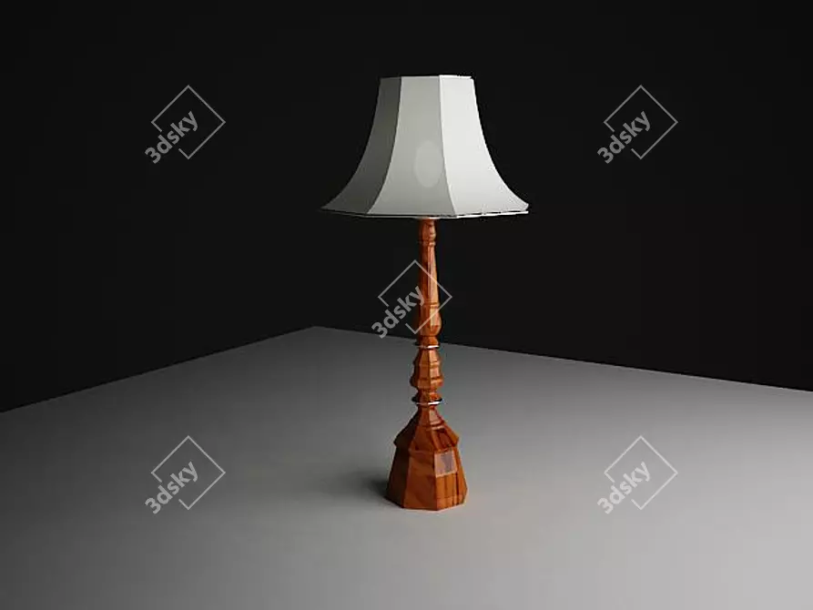 Sleek Minimalist Floor Lamp 3D model image 1