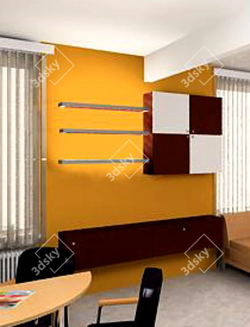 Glowing Wall Mount Furniture 3D model image 1