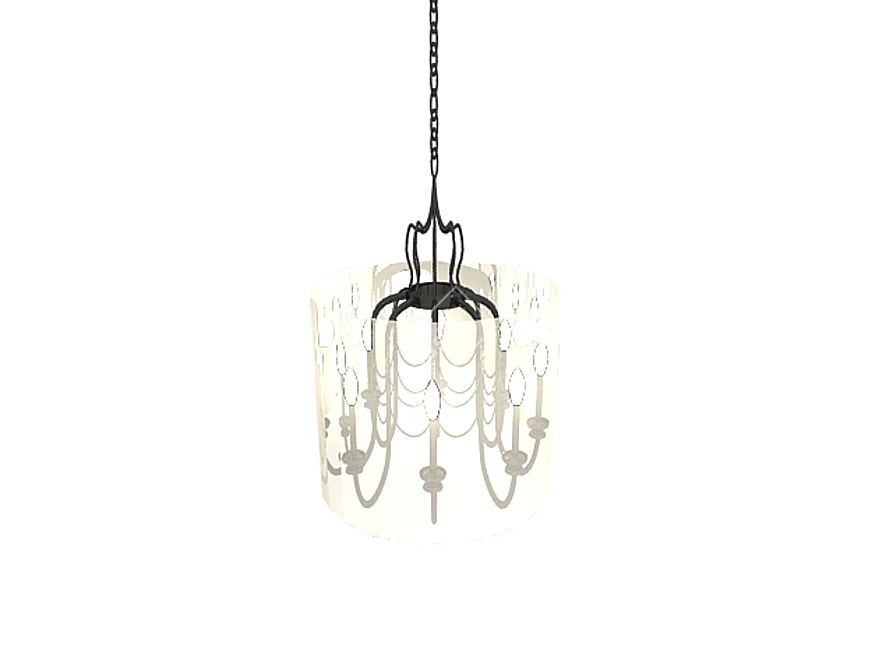 Elegant Vray Chandelier - Luxurious Illumination 3D model image 1