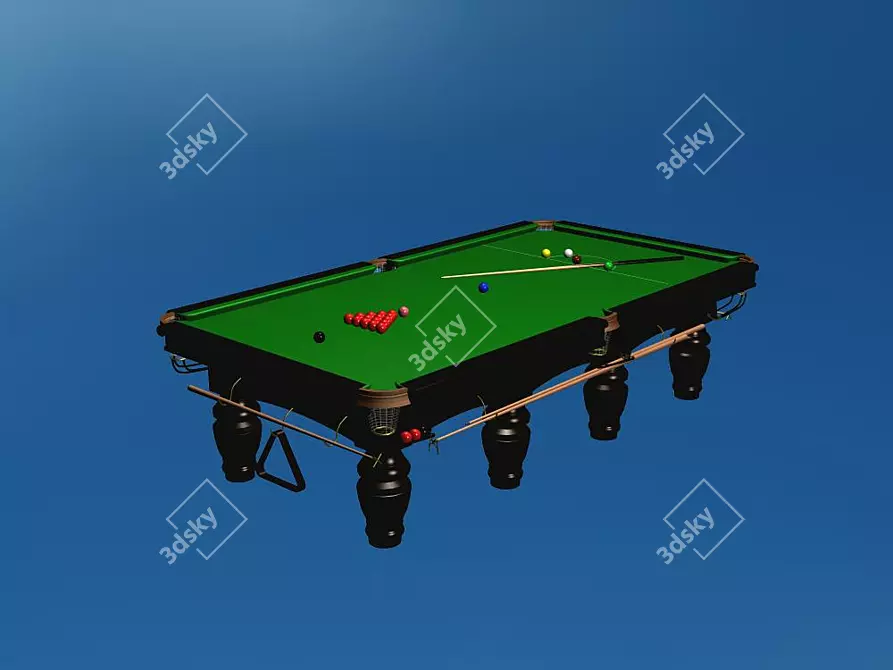 Classic Billiard Table 3D model image 1