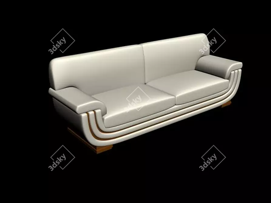 Elegant Max 9 Seater Divan 3D model image 1