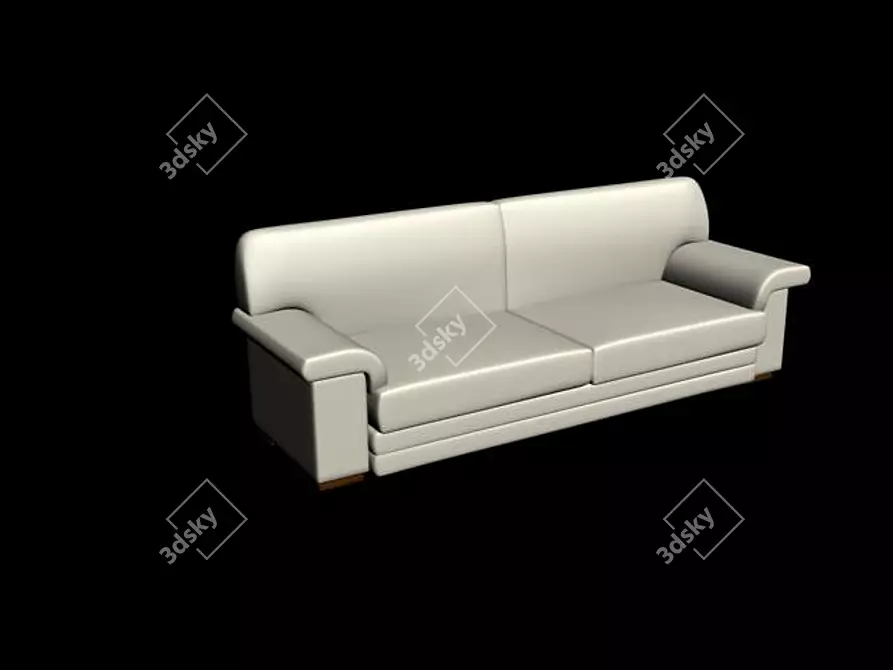 Elegant Max9 Divan 3D model image 1