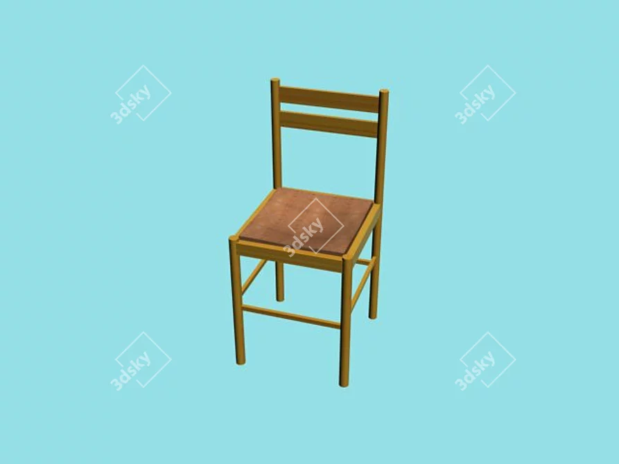 Classic Kitchen Chair 3D model image 1