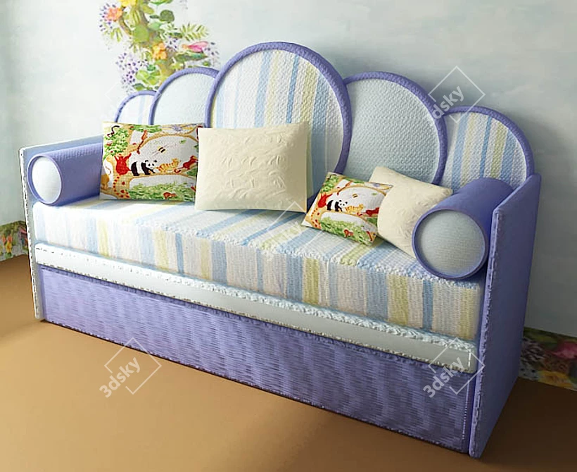 CozyKid Seating: Comfortable & Fun 3D model image 1