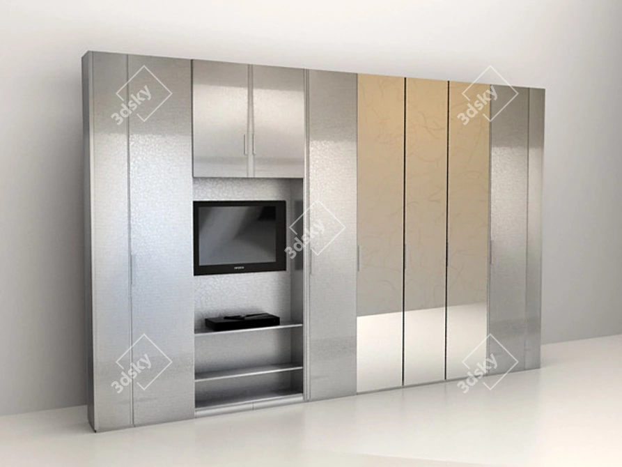 Versatile 3D-Rendered Wardrobe 3D model image 1