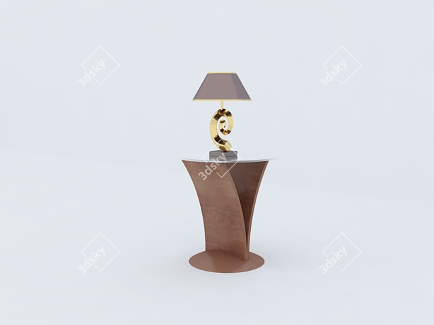 Modern Minimalist Table Lamp 3D model image 1