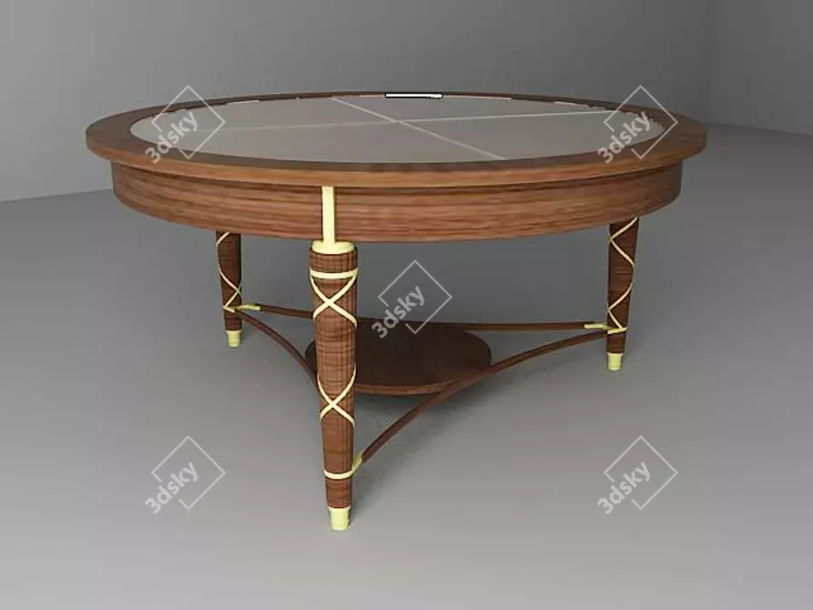 Round Coffee Table - Elegant and Luxurious 3D model image 1