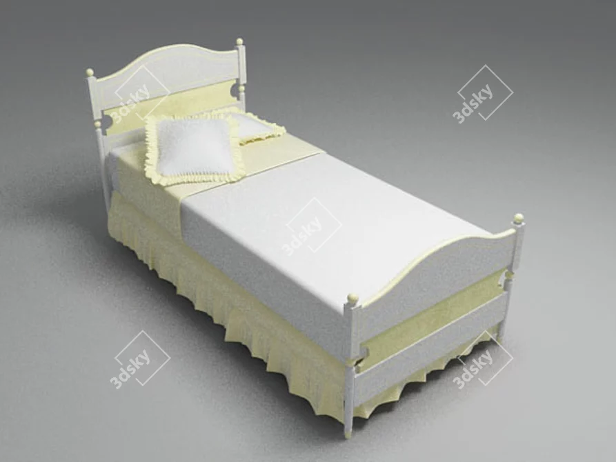 Baby Bed LD55 3D model image 1