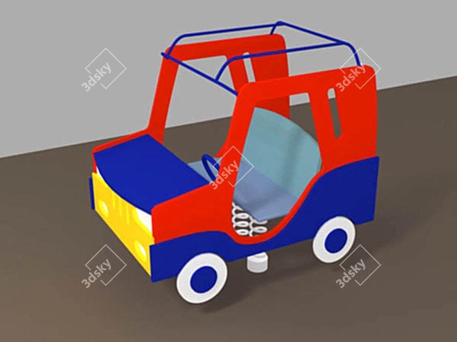 KSIL Kids' Rocking Chair: Fun on Wheels! 3D model image 1