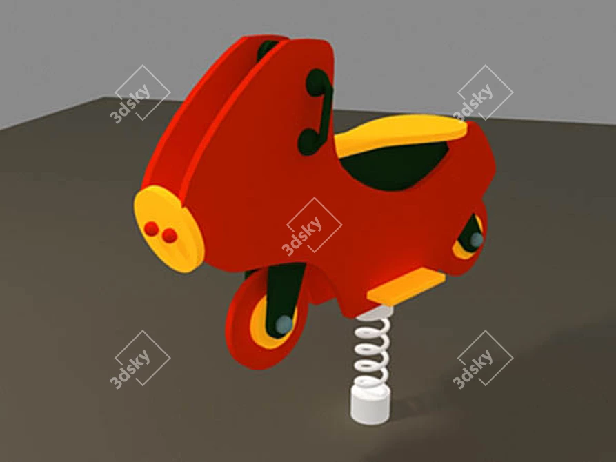 KSIL Motorcycle: Lifelike Design for Kids 3D model image 1