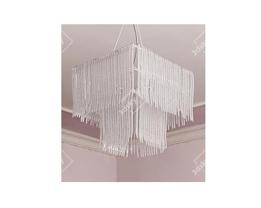 Elegant Crystal Chandelier 3D model image 1