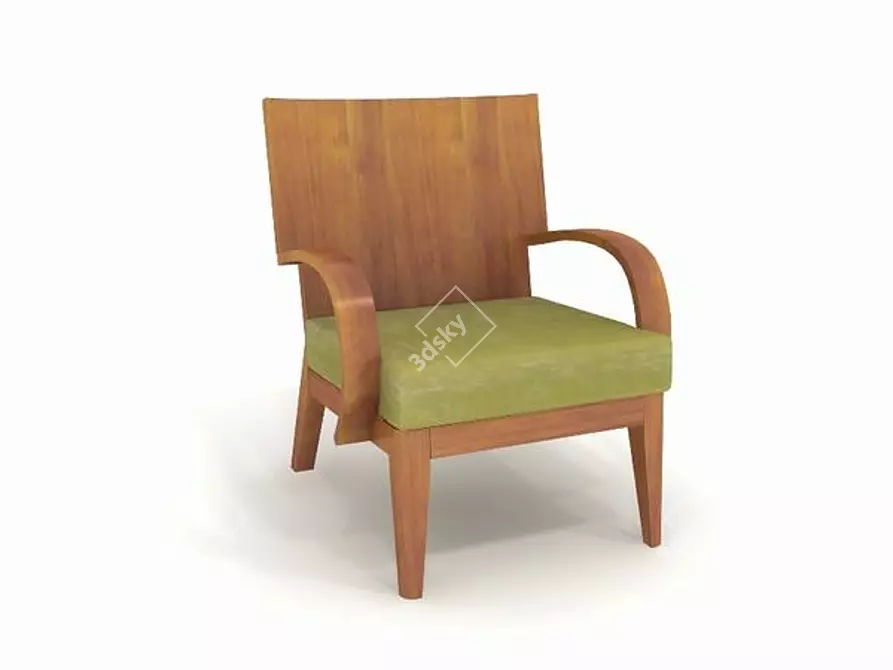 3D Max Armchair: Textured Design 3D model image 1