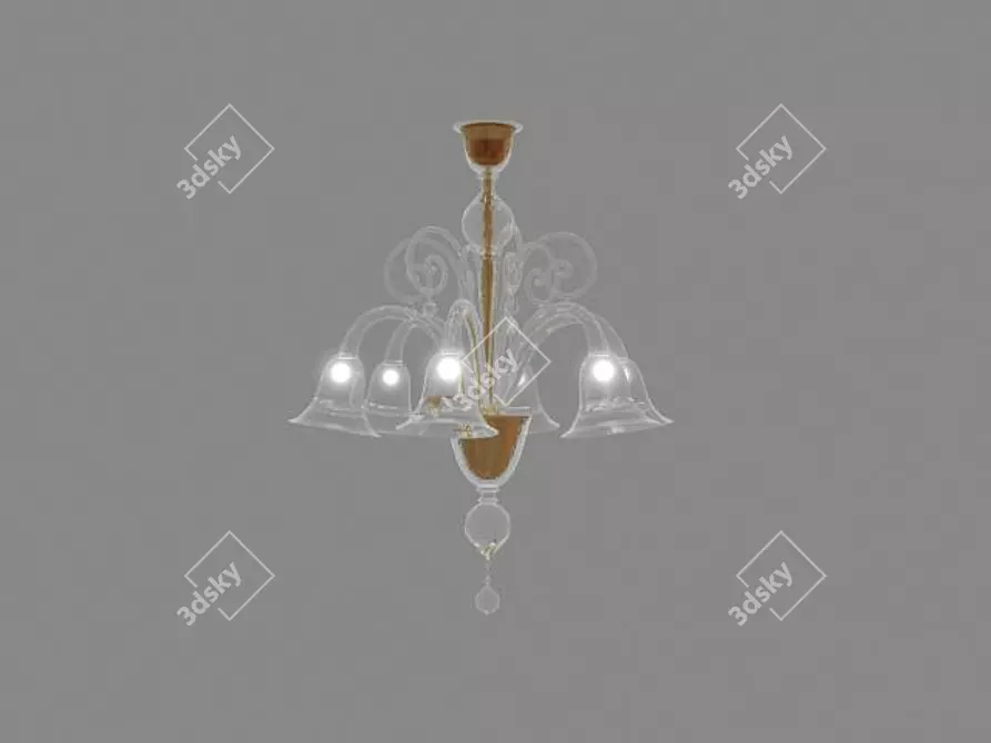 Title: Toso Chandelier - Standard Material 3D model image 1