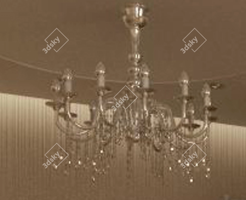 Classic Crystal Chandelier 3D model image 1