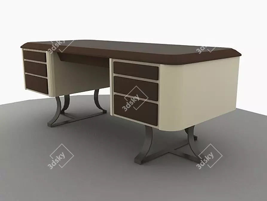 Baxter Archive Table 3D model image 1