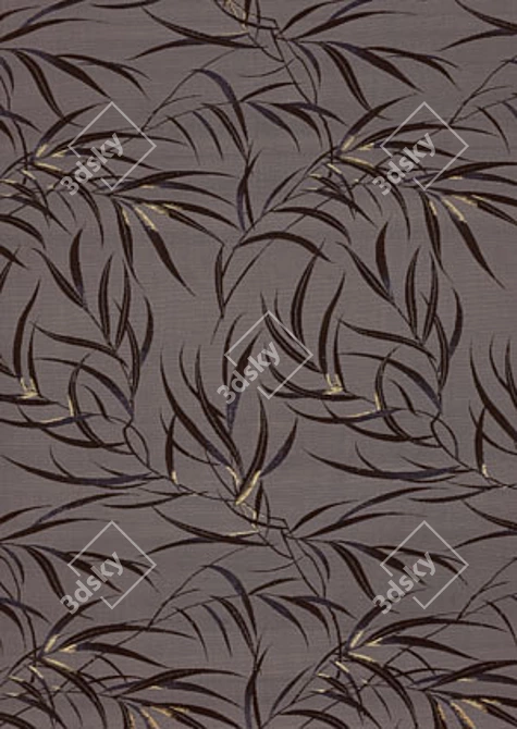 Plant-inspired Fabric: Elegant Ornamental Design 3D model image 1