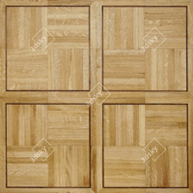 Elegant Parquet Flooring 3D model image 1