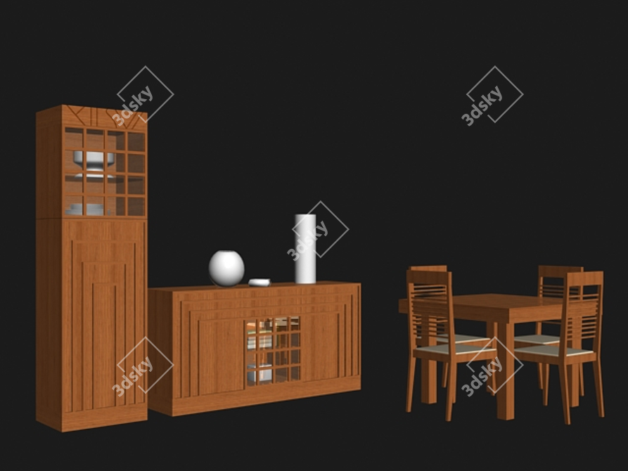 Elegant Armadio Furniture 3D model image 1