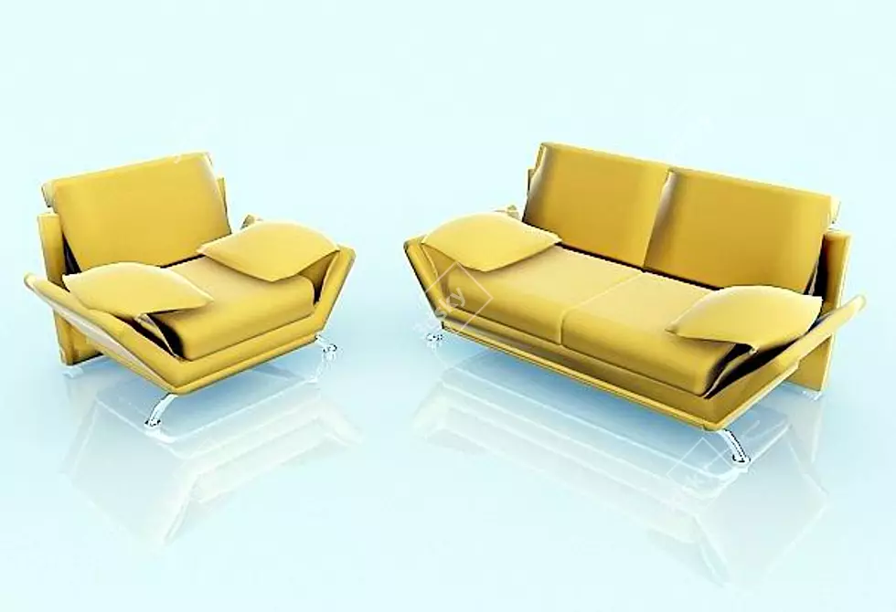 Grand Lion Sofa & Chair 3D model image 1