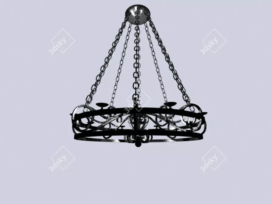 Ethereal Crystal Chandelier 3D model image 1