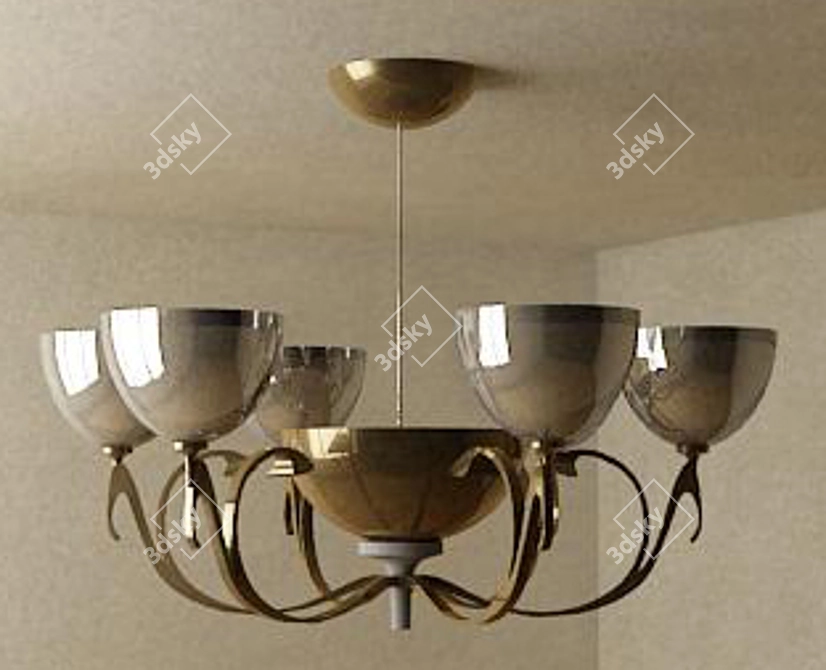 Elegant V-Ray Chandelier 3D model image 1