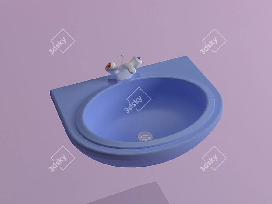 Sleek Basin: Modern Design 3D model image 1