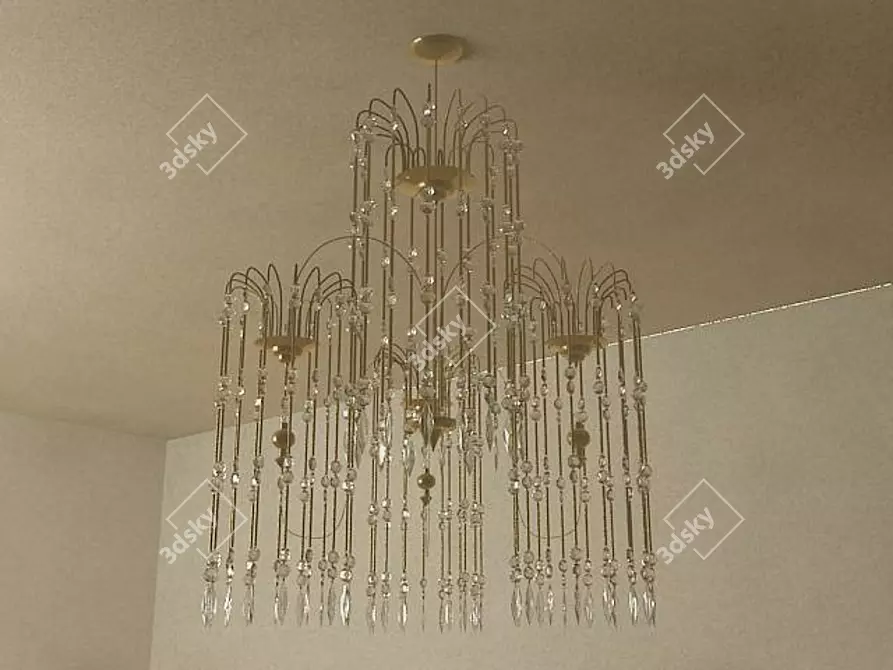 Ornate Castle Chandelier 3D model image 1