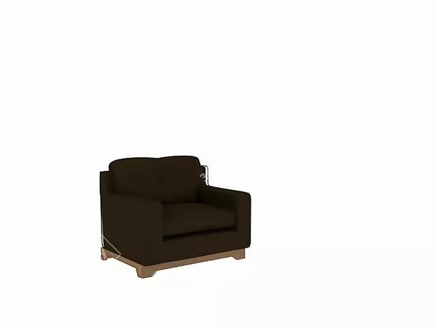 Stylish Vray Armchair 3D model image 1