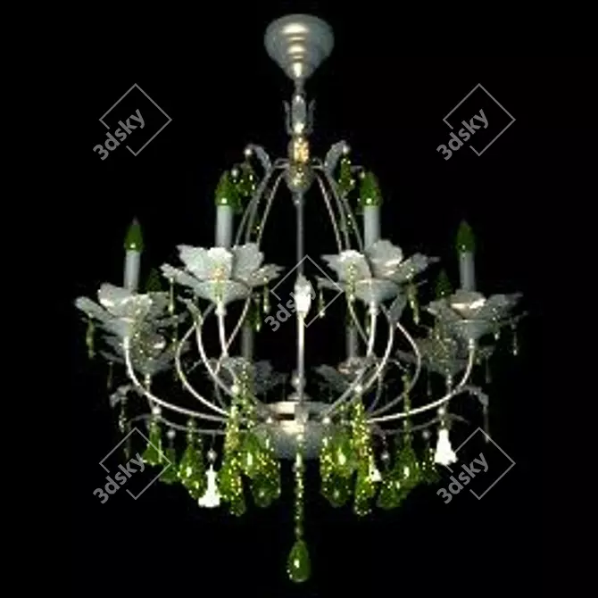 Crystal Elegance Chandelier 3D model image 1