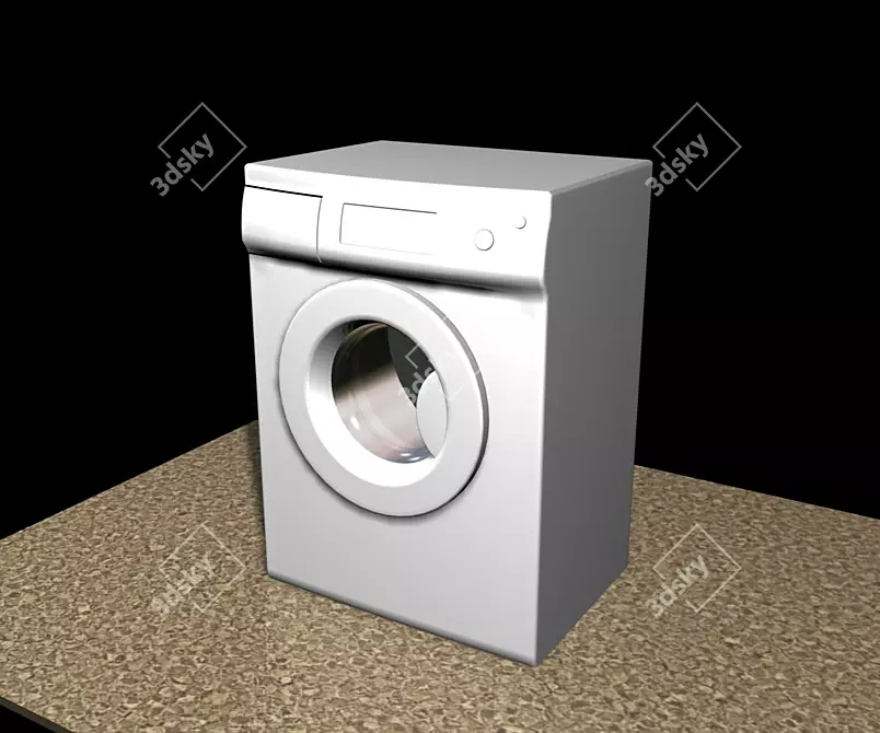 Efficient Washing Machine: Time-Saving & High-Quality 3D model image 1