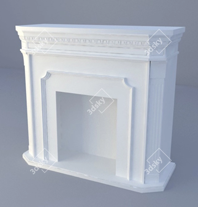 Simple Classic Fireplace 3D model image 1