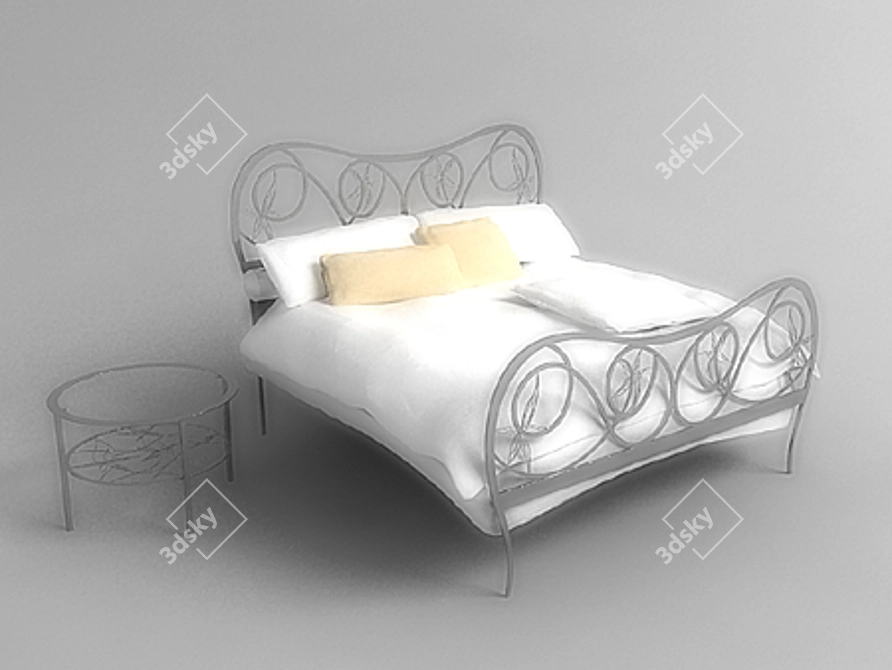 Leafy Dream Bed 3D model image 1