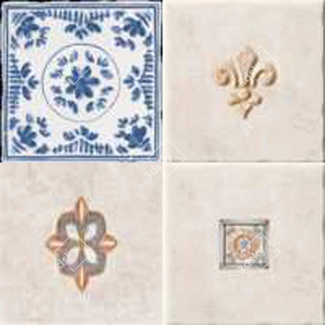 Elegant Decorative Tiles 3D model image 1