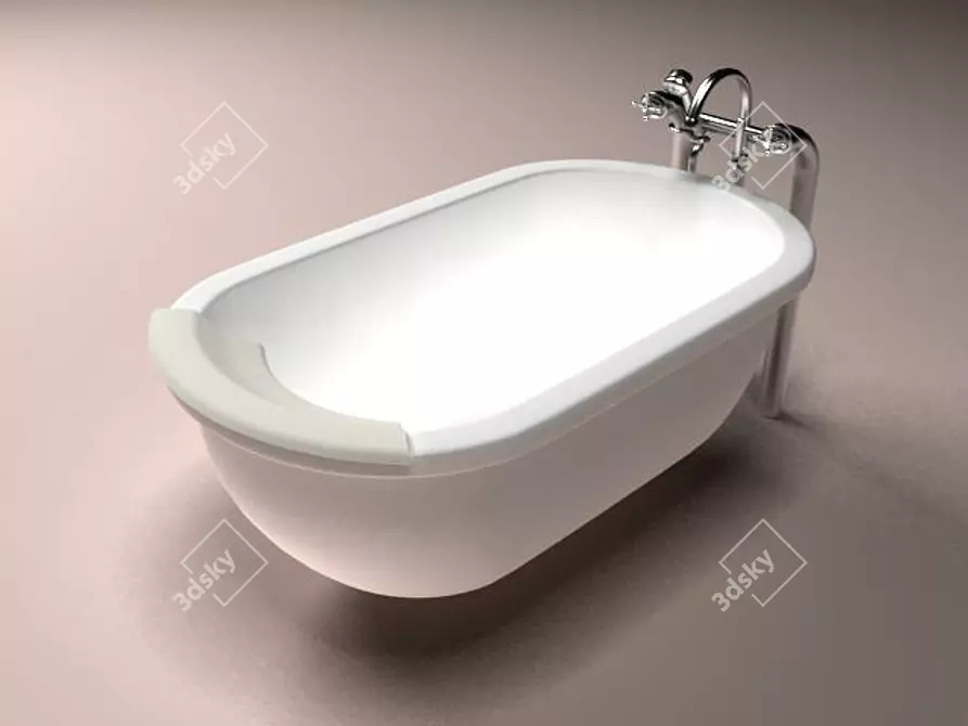 Soothing Bath with Built-in Agitator 3D model image 1