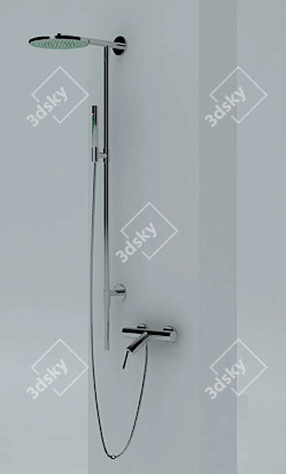 Luxury Shower Kit: hansgrohe 3D model image 1