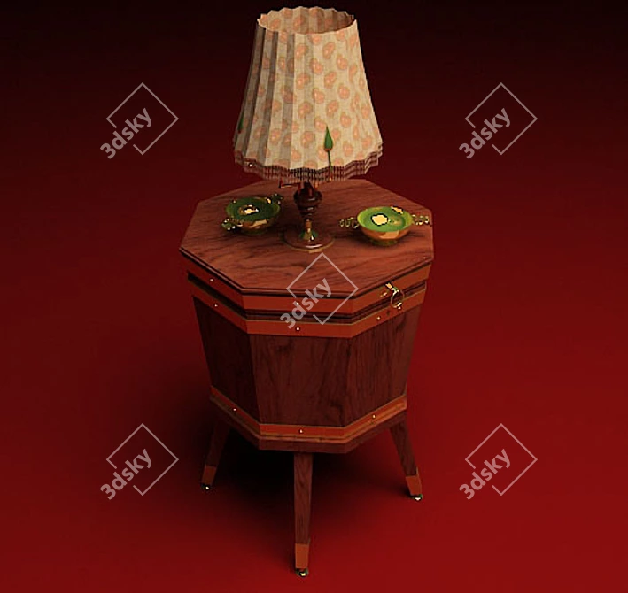 Versatile Side Table Set 3D model image 1