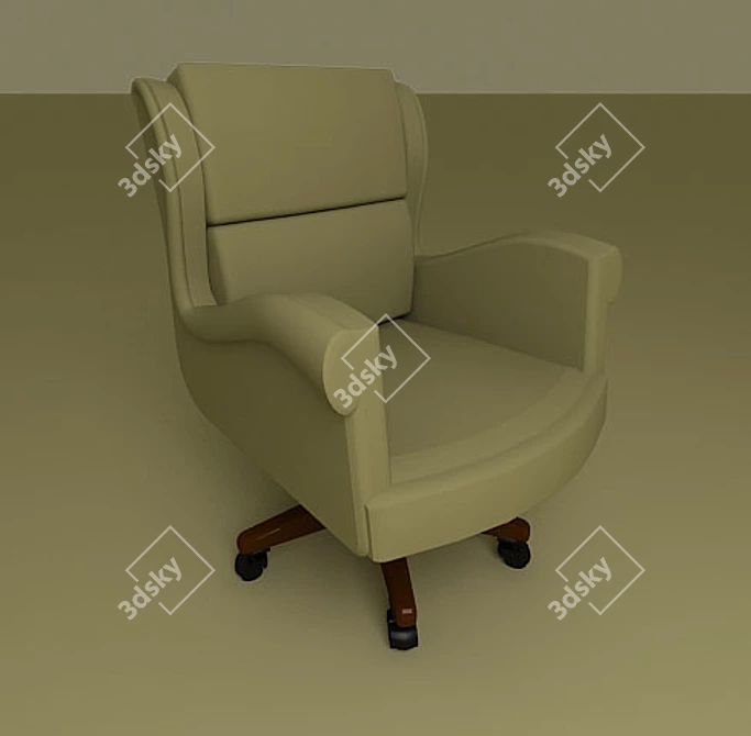 Luxury Leather Executive Chair 3D model image 1