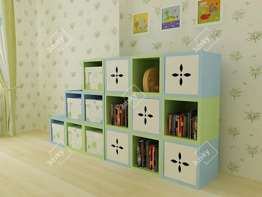 Kids' Room Furniture: Stylish & Functional! 3D model image 1