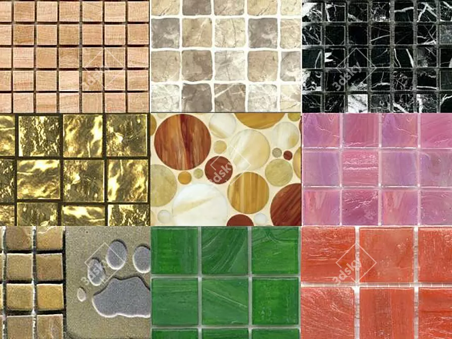 Title: Archived Mosaic Textures 3D model image 1