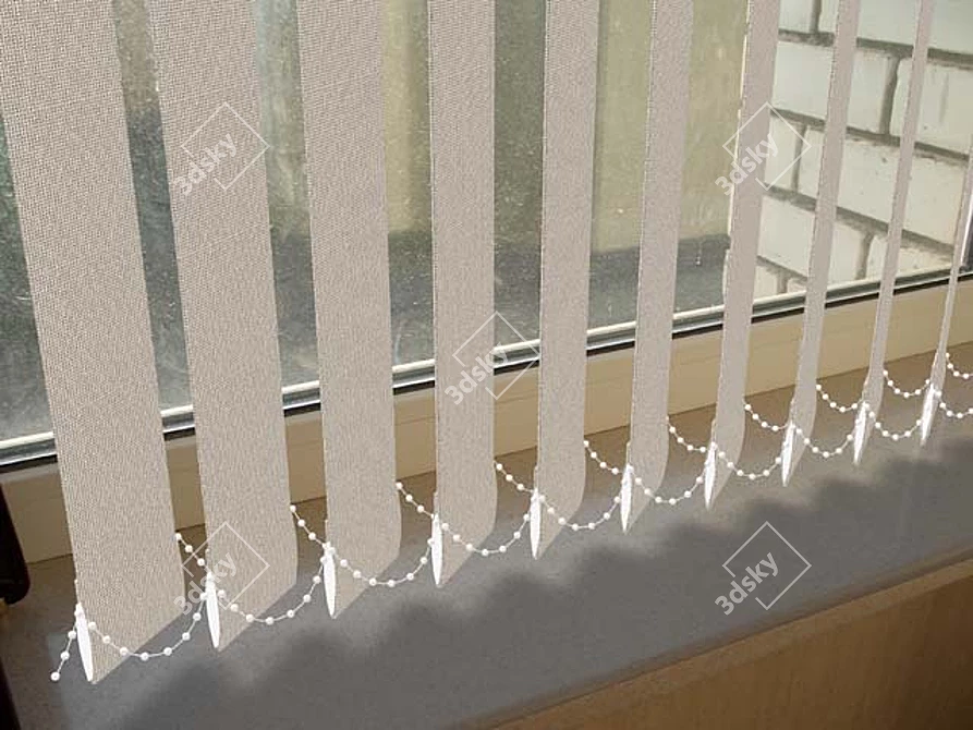 Elegant Vertical Blinds 3D model image 1