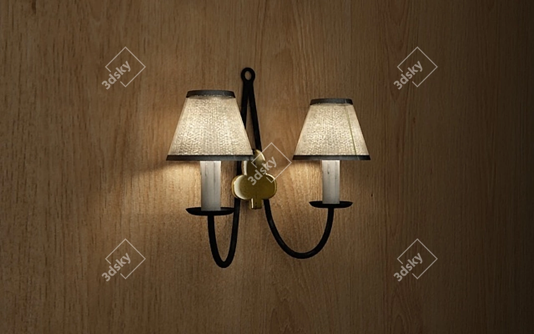 Modern Wall Sconce: Elegant Illumination 3D model image 1