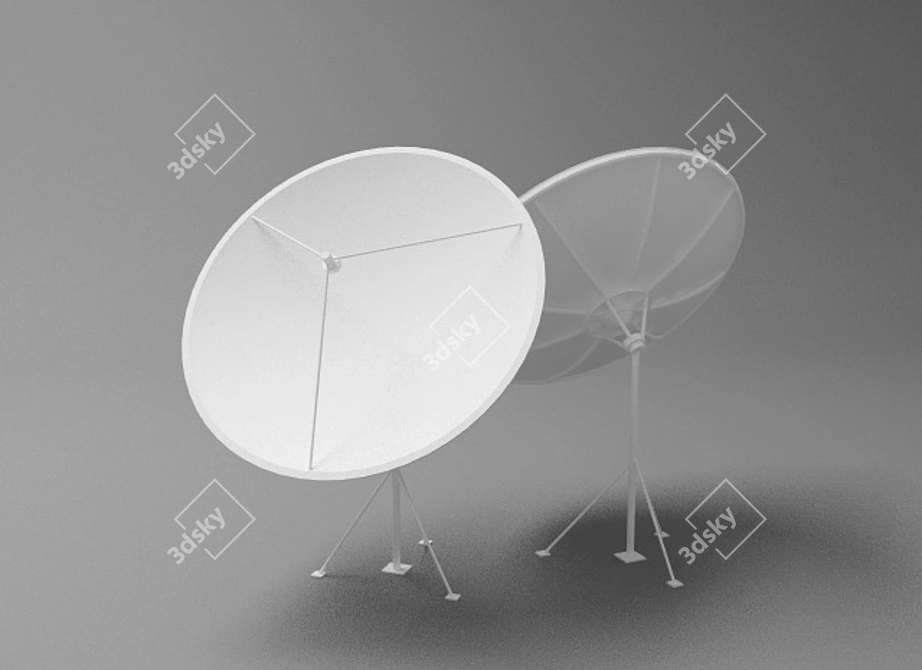 Multifunction Sat Antenna 3D model image 1